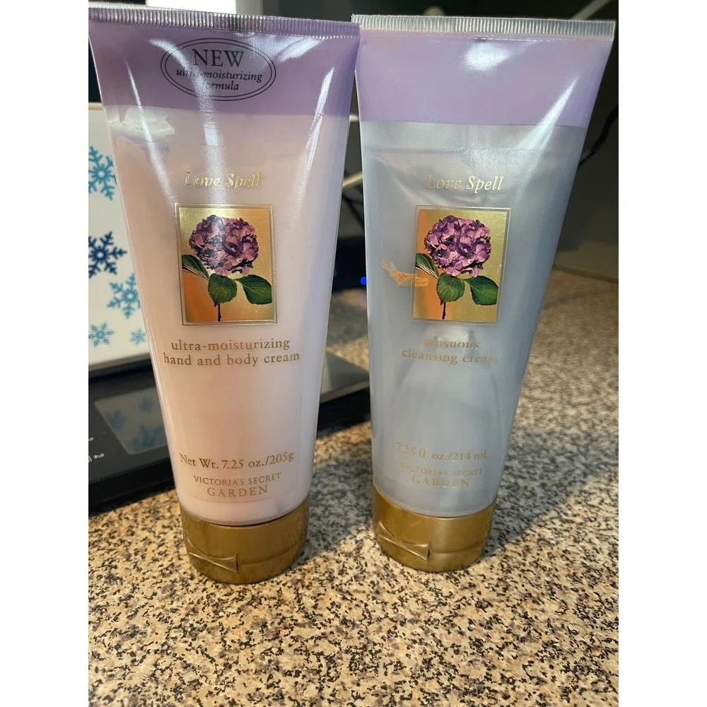 Victoria's Secret Love Spell Set Women 7.25oz Purple Vintage Garden Discontinued